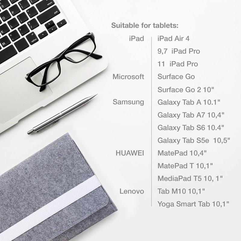 LuckySign Pencil case sketches multifunctional Pad case made felt, A5