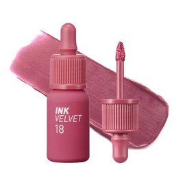 Peripera Tinte labial Ink the Velvet | Color de alto pigmento, duradero, ligero, no probado en animales, sin gluten, sin parabenos | #018 Star Ciruela Rosa, 0.11 onzas líquidas
