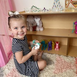 Angeles Value Line Toddler 2-Shelf Storage, 48"L x 23"H, Kids Storage Organizer, Kids Bookshelf for Classroom, Playroom, Nursery, Montessori School, Natural