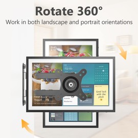 Laivli Wall Mount for Echo Show 15, and Monitors 13"-27", with 15 Inch Extension Arm, Full Motion Adjustable - Easy to Rotate, Swivel, Tilt and Fold, Metal Echo Show 15 Wall Mounting Bracket