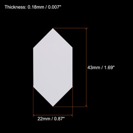 sourcing map 100 Count English Paper Piecing Small Extended Hexagon Shapes Paper Quilting Templates Patchwork English Paper Piecing Supplies for Quilting Sewing DIY Craft