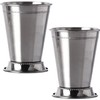 HningBuyox 2 Pack Mint Julep Cups, 12 OZ Silver Julep