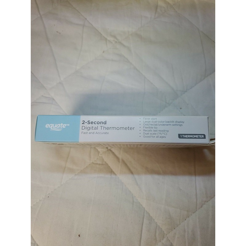 EQUATE Digital Thermometer Adult/Children 2 Second Fast and Accurate Equate