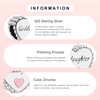 EZ Tuxedo Goddaughter Heart Charms 925 Sterling Silver Bead with