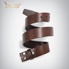 Mens Leather Belt Strap Without Buckle,Snap Buckle Replacement Leather Strap