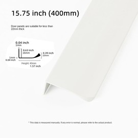 Shozafia 4 Pack Finger Pulls for Cabinets Finger Handles Drawer Edge Tab Pull, Modern Dresser Long Concealed Handles Kitchen Cabinet Hardware (15.75"(400mm),White)