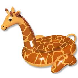 SWIMLINE ORIGINAL 90710 Giant Inflatable Giraffe Pool Float Floatie Ride-On Lounge W/ Stable Legs Wings Large Rideable Blow Up Summer Beach Swimming Party Lounge Big Raft Tube Decoration Toys Kids