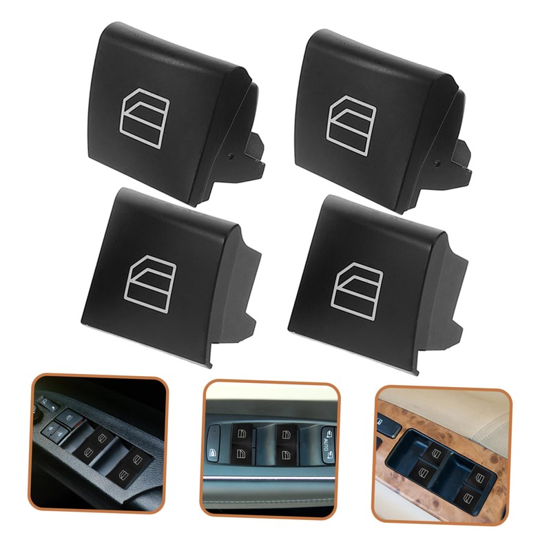 ULTECHNOVO 4pcs Window Control Switch Button Covers for R Durable