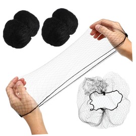 Frcolor 100pcs Invisible Hair Net Hair Closure Mesh Sleeping Hair Chef Net Catering Hair Net Invisible Gray Hair Net Cap Hair Bun Hair Net Artificial Black