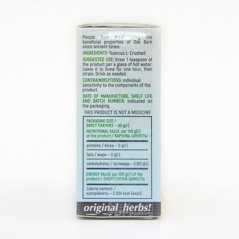 OAK BARK TEA, (QUERCUS L) | Original Herbs Herbal Tea