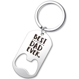 Dad Gift Dad Bottle Opener Keyring Daddy Keychain Dad Keyring from Son Daughter for Men Father Step Dad Papa Birthdays Christmas Thanksgiving Gift