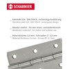 Gedotec Screw-on hinge made of stainless steel V2A, pack of
