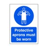protective apron must be worn - safety sign - 1.2mm