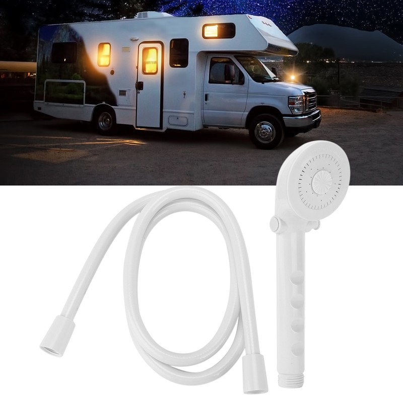 Handheld Shower Head Hose Kit 1in Thread 4.9ft Pipe Accessory