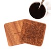 Amsterdam Map Coaster, Set of 4, Sapele Wooden Coaster with