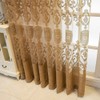 Risuho Gold Brown Luxury Semi Sheers European Embroidered Hollow Drapes