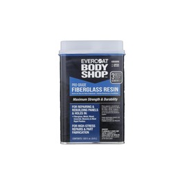 Evercoat Body Shop 105006 Pro-Grade Fiberglass Resin for Repairing and Rebuilding Panels & Holes in Fiberglass, Metal, Wood & More, Easy Mix Hardener Included 128 Fl Oz.