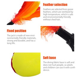 Keenso Neoprene Hand Shuttlecock, Beach Entertainment Indiaca Featherball Hand Badminton (Colourful)
