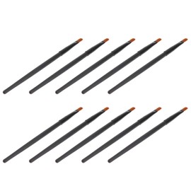 MERRYHAPY 10pcs Concealer Brush Makeup Brushes Set Wooden Handle Black for Daily Use and Replacement Smooth Eye Makeup Applicator for Women