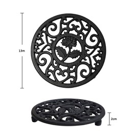 Nambu Ironware Trivet Pot Bed Cast Iron Teapot Rest Kitchen Pot Bed Cooking Utensil Flower Type