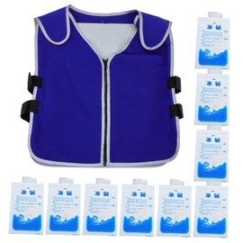 Operitacx Kühlweste für Herren und Damen Atmungsaktive Eisweste mit Kühlsäckchen für Outdoor Aktivitäten Schnell Anwendbar und Elastisches Design für im Sommer