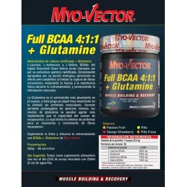 Bcaa 4:1:1 Glutamina Myo-Vector 450g Sabor Maracuyá Vegano
