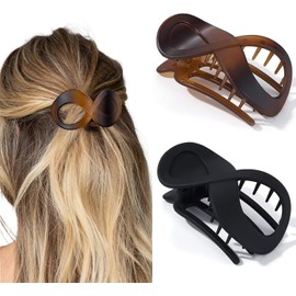 Retro Eight Character Gripper Hair Clip for Women and Girls - Stylish Hair Clips for Thick Hair - Pack of 2 (Style1, One size)