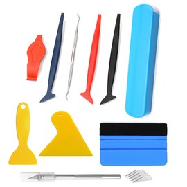 Cluoling Car Film Squeegee Set, Car Wrapping Car Film Application Squeegee Spatula Installation Kit, Carbon Sheet, Car Exterior Car Film, Paste Kit, Car Film Squeegee Set, Car Wrapping Film