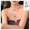 Womaha 12 Black and White Flower Temporary Tattoos for Women