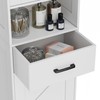 Homhedy 67" H Tall Bathroom Storage Cabinet with 2 Barn