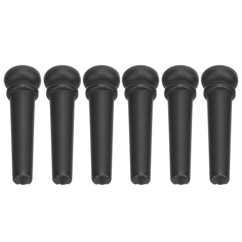 6pcs Ebony Acoustic Guitar Pins Pegs Guitar Parts Replacement Tool