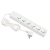 Power Strip 6 Sockets 16A + Earth Cable 1m