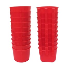 Paquete de 20 jaulas de comederos de pollo, para pájaros, taza de agua de conejo, tazón de plástico para colgar codorniz, paloma, alimentador de semillas para loro, periquito, aves de corral, paloma