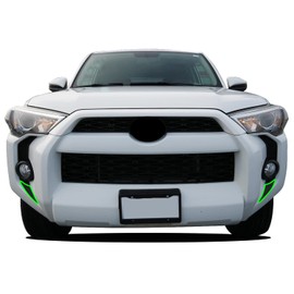 Fog Light Bezel Fangs Precut Vinyl Wrap Overlay Kit Compatible with and Fits 4Runner 2014 2015 2016 2017 2018 2019 2020 - Matte Black