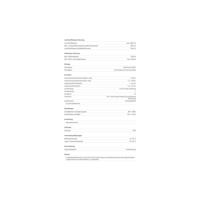 Hager EMN001 Stair Light Timer Switch