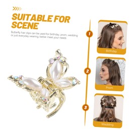 BIUDECO Alloy Material Hair Clips 5pcs Women Butterfly Claw Clips Hair Decorations for Teen Girls