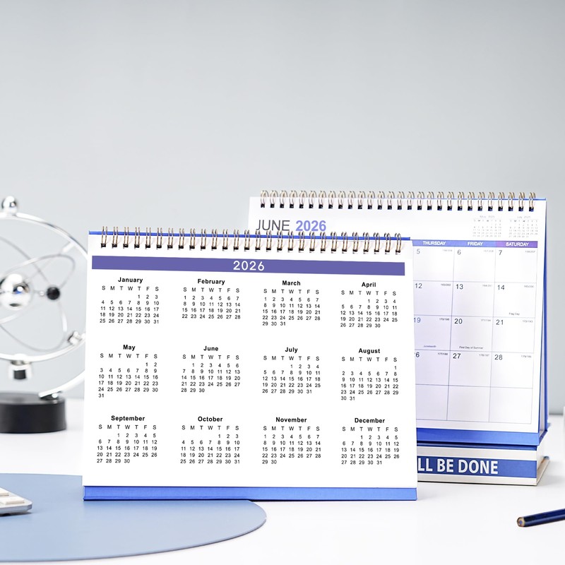 2026 Desk Calendar - Jan. 2026 - Dec. 2026, 12