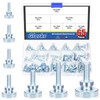 Glarks 65pcs M3 M4 M5 M6 M8 Knurled Thumb Screws,