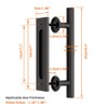 CCJH 9”/24cm Sliding Barn Door Handle Hardware, Pull Flush Door