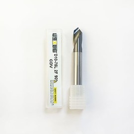 WEXWE Tools Chamfer End Mill for Alloy Steel, Hardened Steel, Carving, Drilling and Chamfering, V Groove, 90 Degree, Mill Bits Sets for DIY, 2 Flute, 10mm Shank (1 Piece, D10-90°)