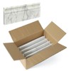 Retheno 4 Pack Carrara White Marble Baseboard Trim Molding 5
