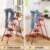 KINGRACK Folding Step Ladder 4 Steps Stool,Heavy-Duty Sturdy Safety Steel