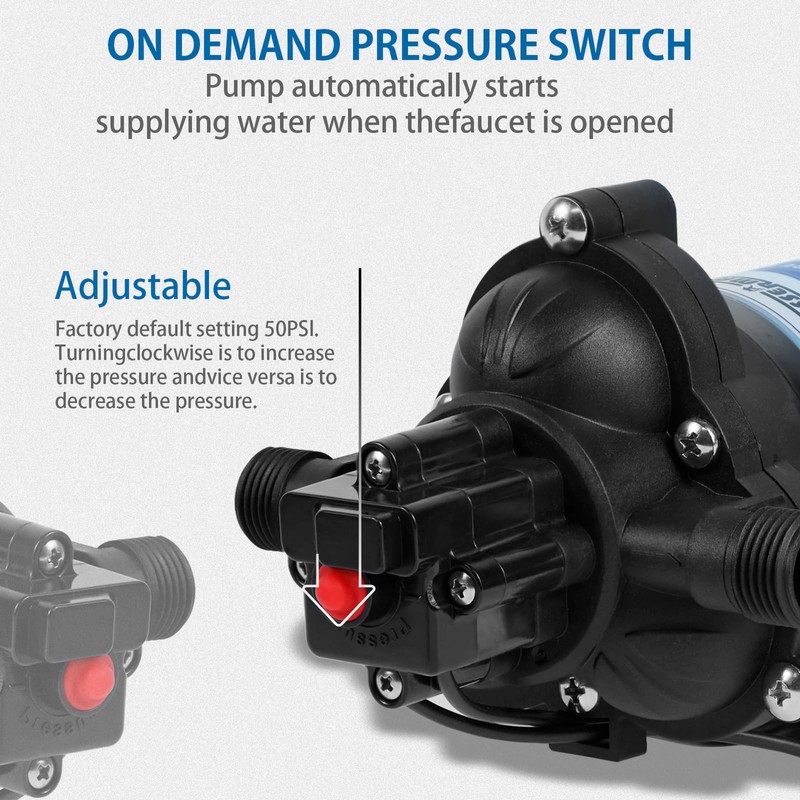 WASSERMANN Water Pressure Pump 115 Volt AC 4.0GPM 55PSI,Water Pump