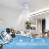 Aphyni 22inch Ceiling Fans with Lights, 6-Speed Reversible DC Motor,