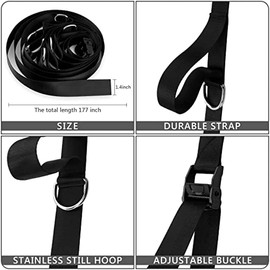 Heavy Duty Multi Loop Door Anchor Strap Leg Ankle Straps for Resistance Training Physical Therapy Home Workouts