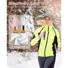 RIGWARL Winter Thermal Gloves Men and Women, Waterproof Gloves with Touchscreen Fingers, Gloves for Cold Weather with Adjustable Zippered Wrist for Walking The Dog Running Hiking Camping Cycling Work