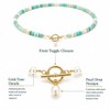 Beaded Necklace for Women Turquoise Pearl Necklace Pearl Pendant Gold