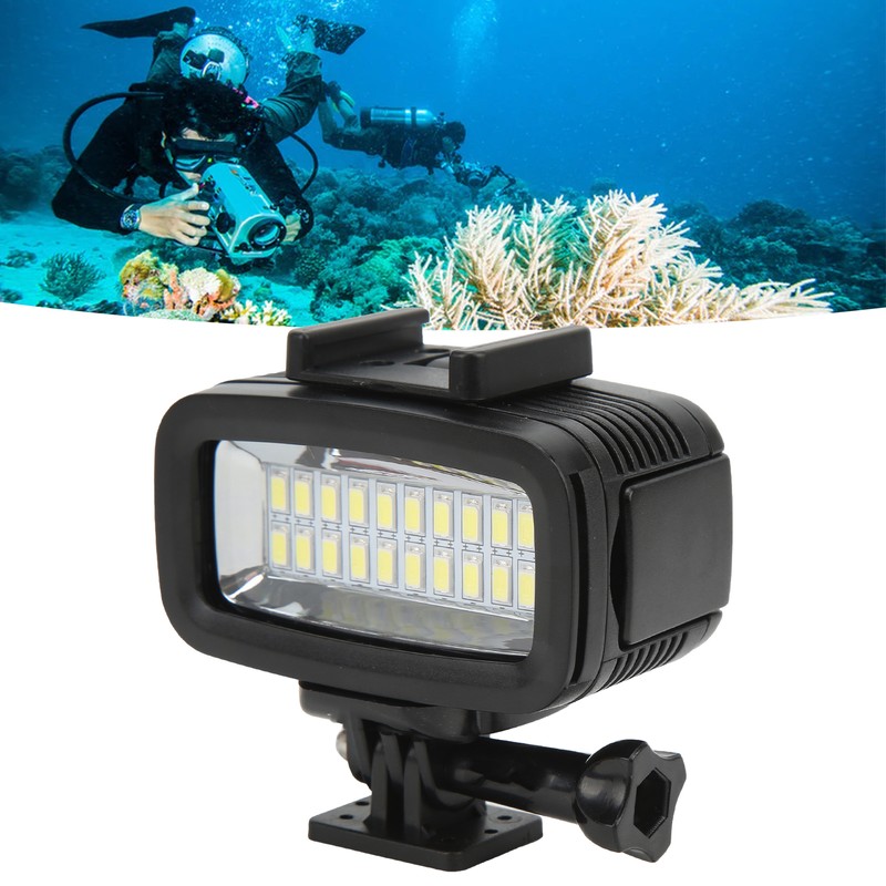 40m Underwater Video Fill Night Light IPX8 Waterprooof Dive Light
