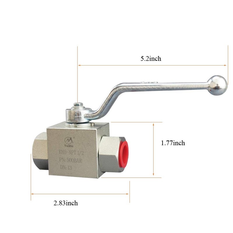 Taixin Hydraulic High Pressure Ball Valve 1/2'' NPT 5800PSI Hydraulic