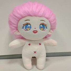IBSLBMO Cartoon Stuffed Plush Dolls for Girls, Anime Stuffed Dolls, Kawaii Plush Dolls, Large 9 Inches Soft Toys for Kids of Over 3 Years (Plush Doll Pink)